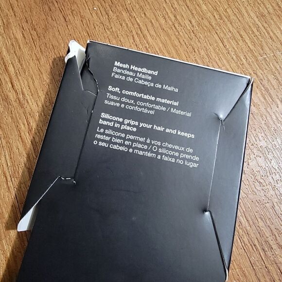 Nike Fury Mesh Headband Black White Swoosh Elastic Dri-Fit Gym Training Yoga New - Picture 7 of 8